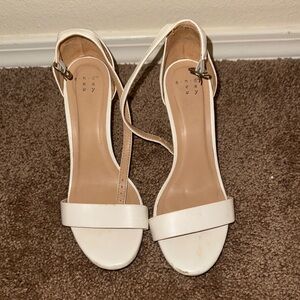 Target Tan and White Heels with Medium Height